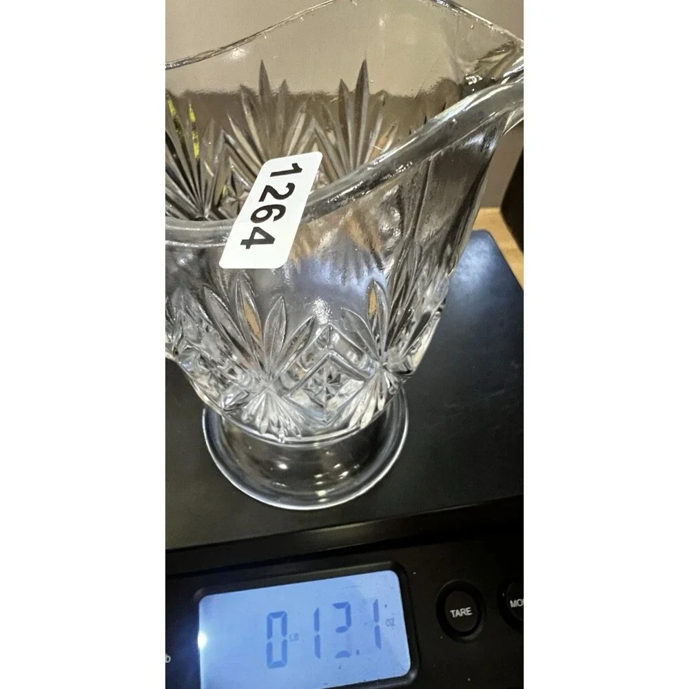 Toscany Hand Cut Clear Lead Crystal Creamer Pitcher Western Germany